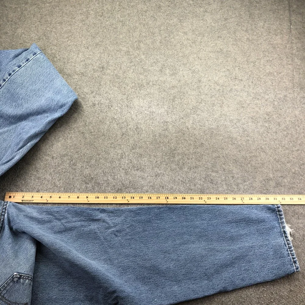 Levis 560 Jeans Mens 33x32 Blue Light Wash Relaxed Straight Denim Distressed